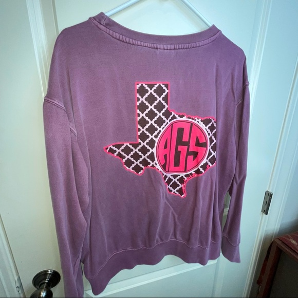 Texas A&M Mauve Crewneck Sweatshirt Washed Cotton Sz M - Picture 6 of 10